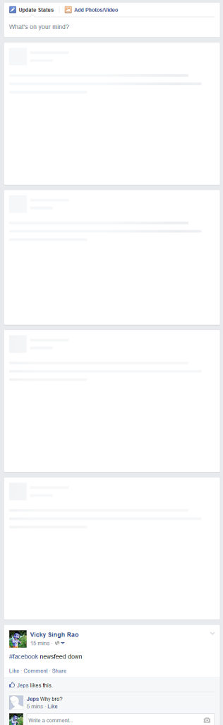 Facebook newsfeed Got down 27 April - 18