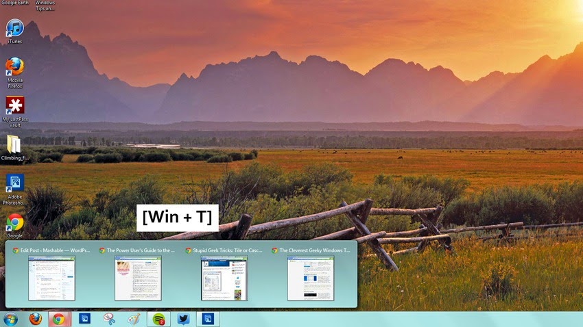 select and focus applications in the taskbar