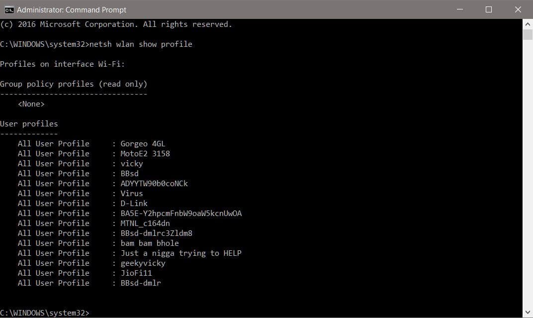 How To Find Passwords Of All Connected Wi Fi Networks Using Cmd 