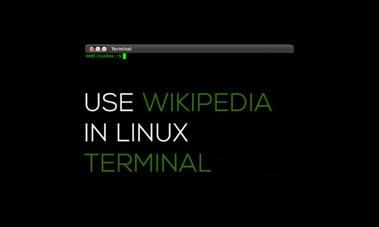 Use wikipedia in linux terminal