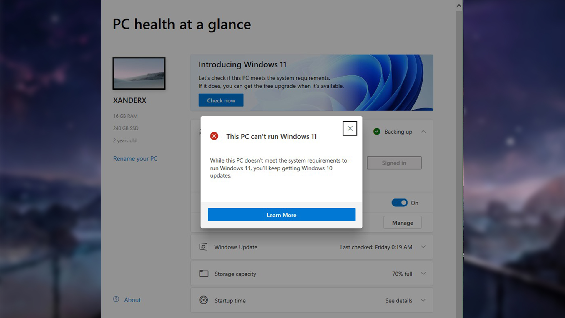 pc health check download