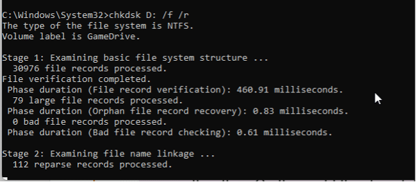 chkdsk