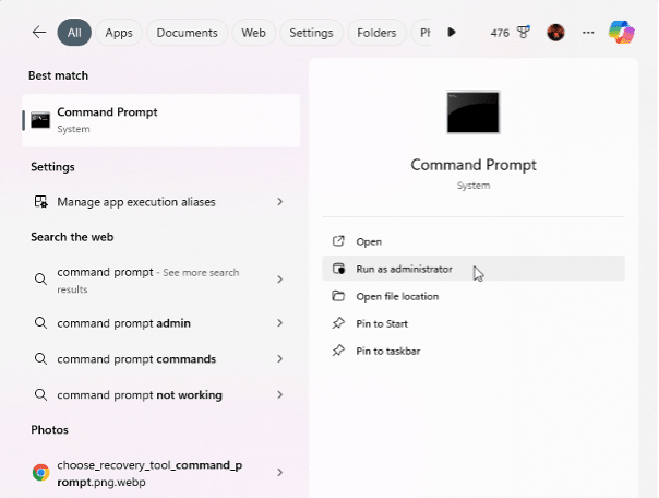 open command prompt